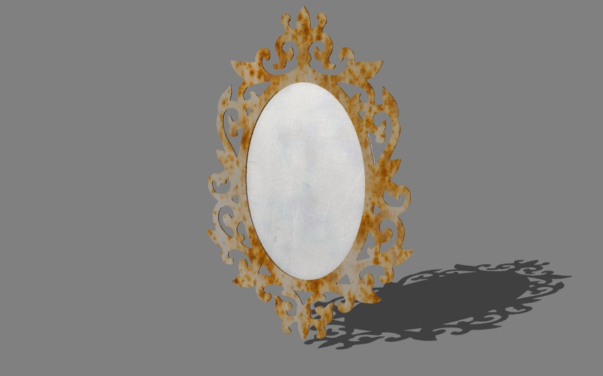 an old mirror in a frame 5