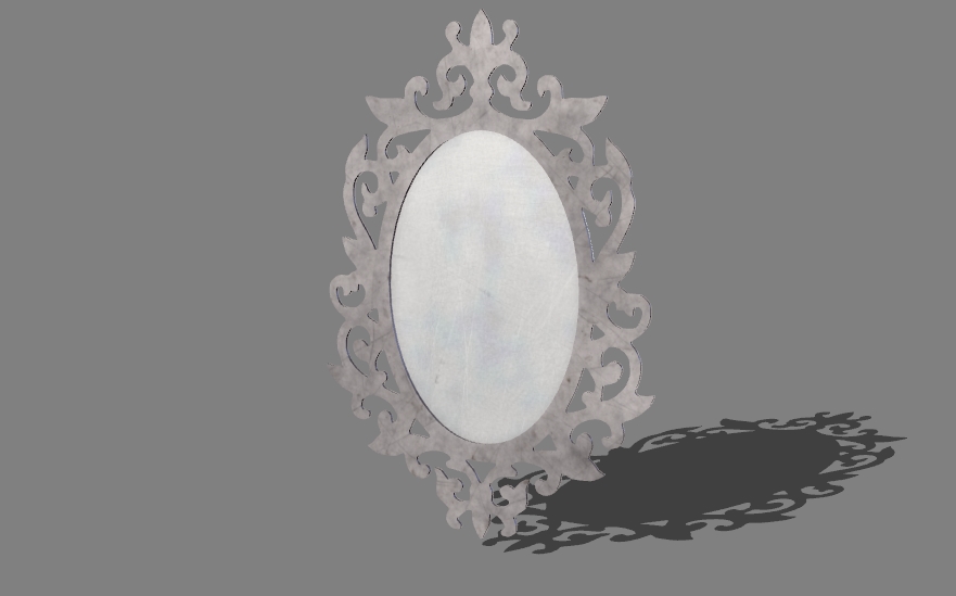an old mirror in a frame 7