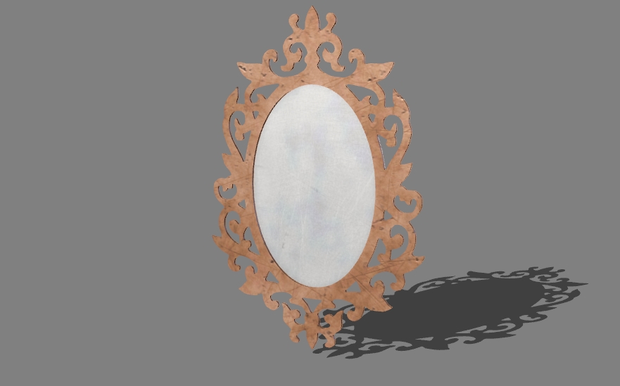 an old mirror in a frame 8