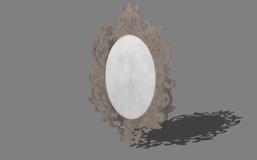 an old mirror in a frame 9