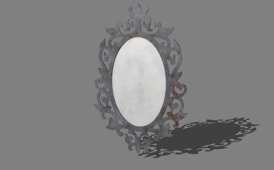 an old mirror in a frame 10