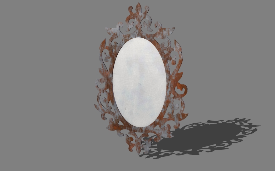 an old mirror in a frame 11