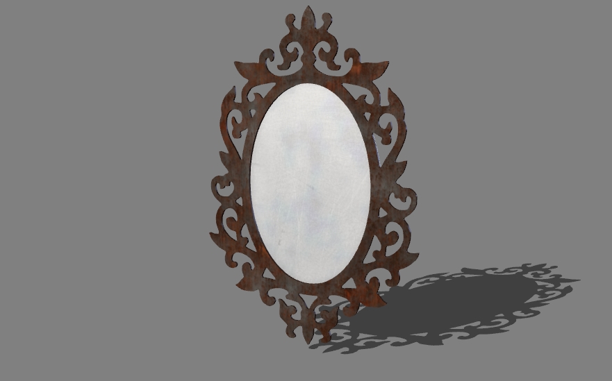 an old mirror in a frame 113