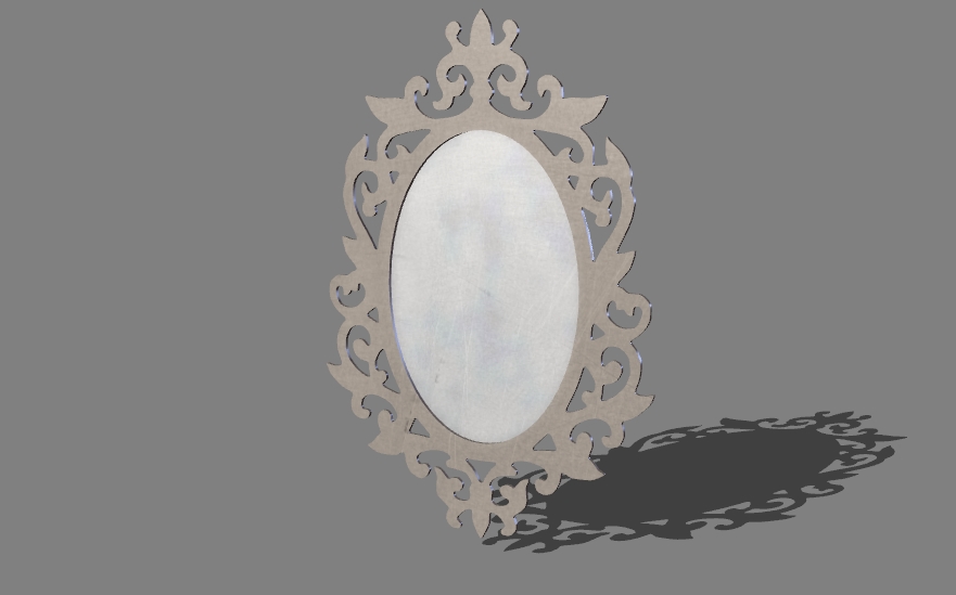 an old mirror in a frame 14