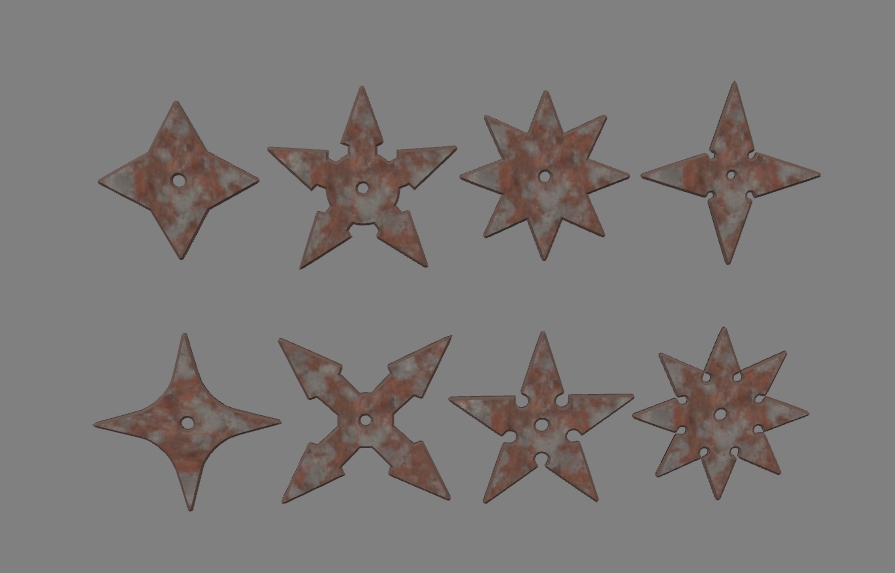 set of 8 shurikens 1