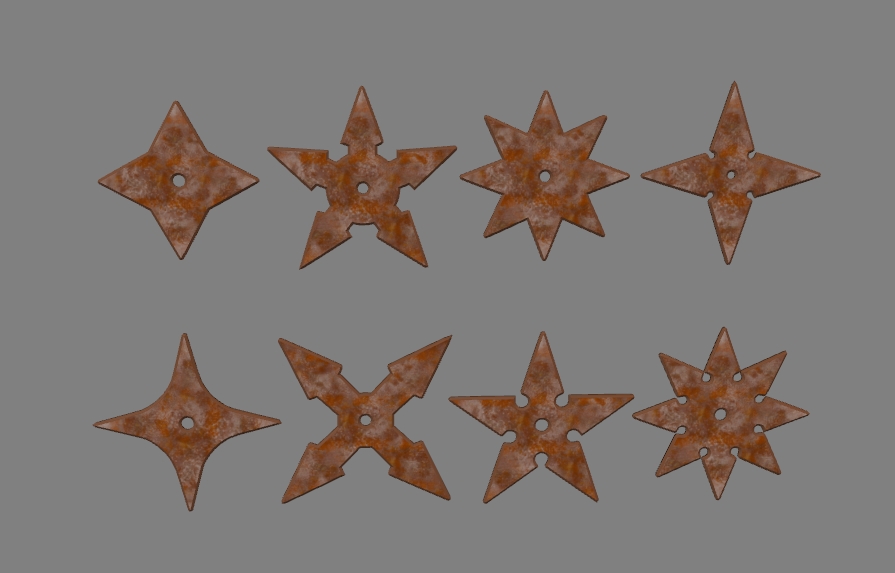 set of 8 shurikens 2