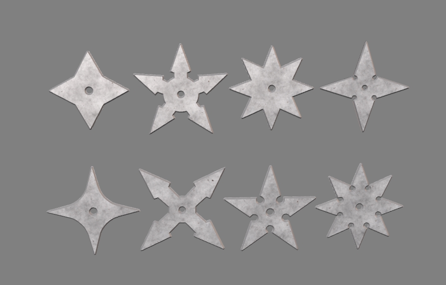 set of 8 shurikens 7