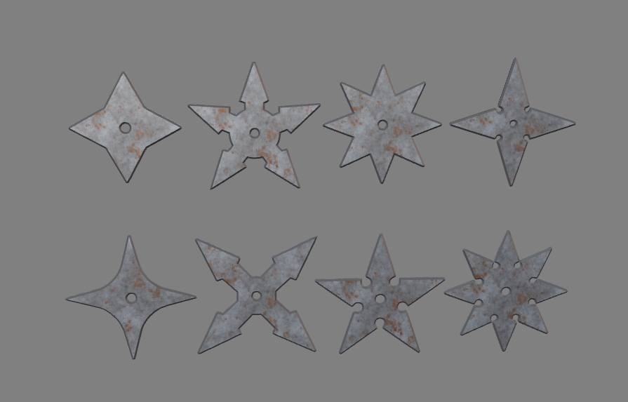 set of 8 shurikens 10
