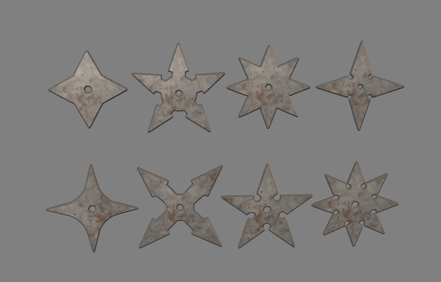 set of 8 shurikens 12