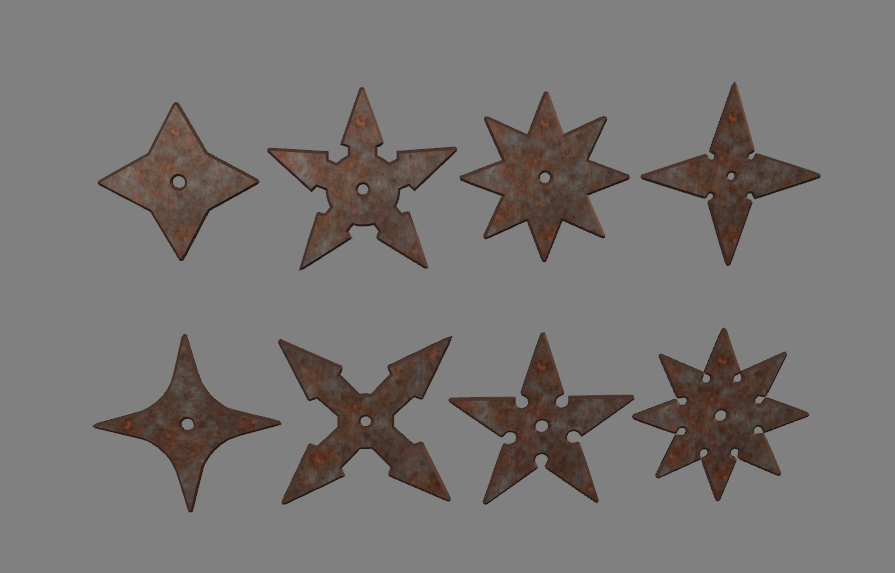 set of 8 shurikens 13