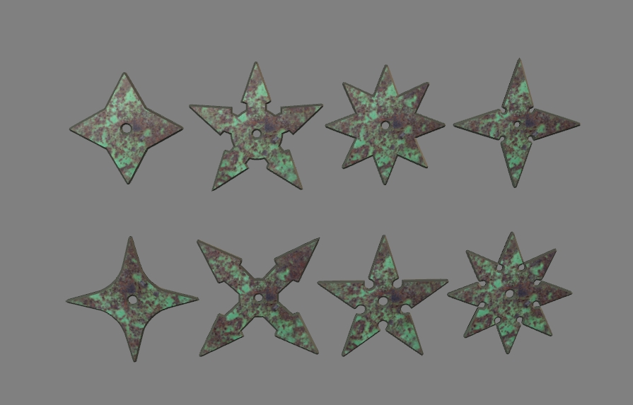 set of 8 shurikens 14
