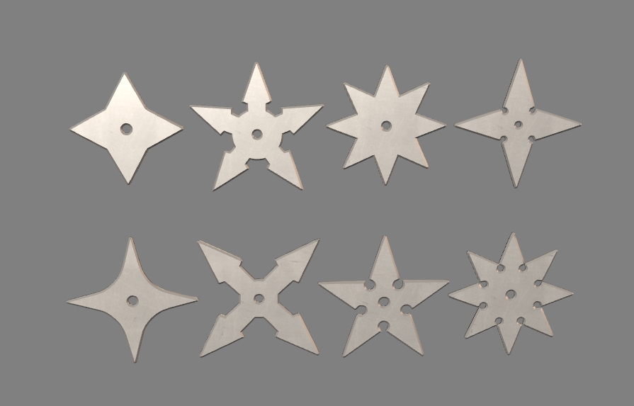 set of 8 shurikens 15