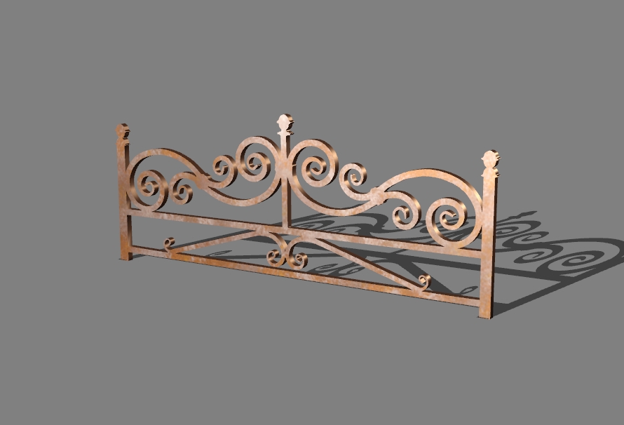 low carved fence 6