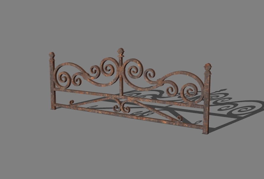low carved fence 7