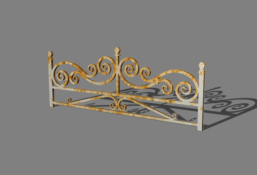 low carved fence 8