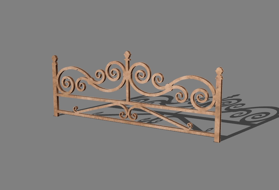 low carved fence 11