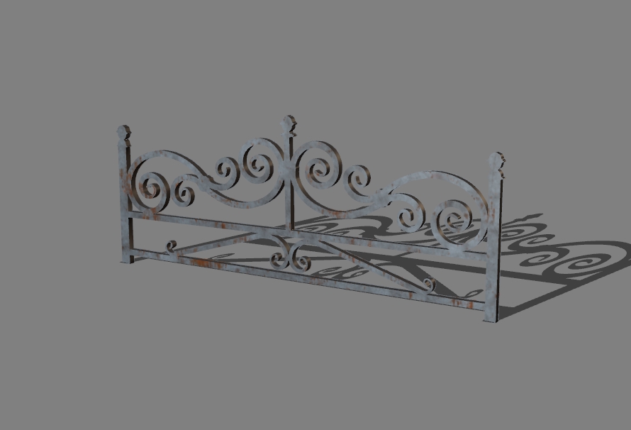 low carved fence 13