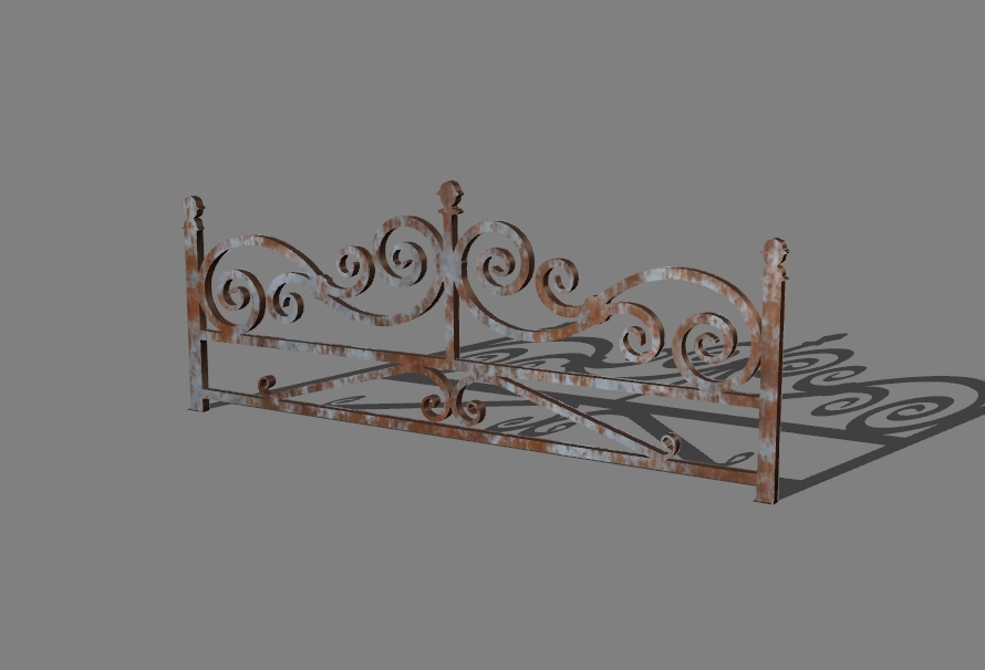 low carved fence 14