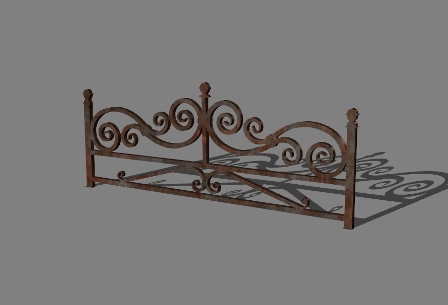 low carved fence 15