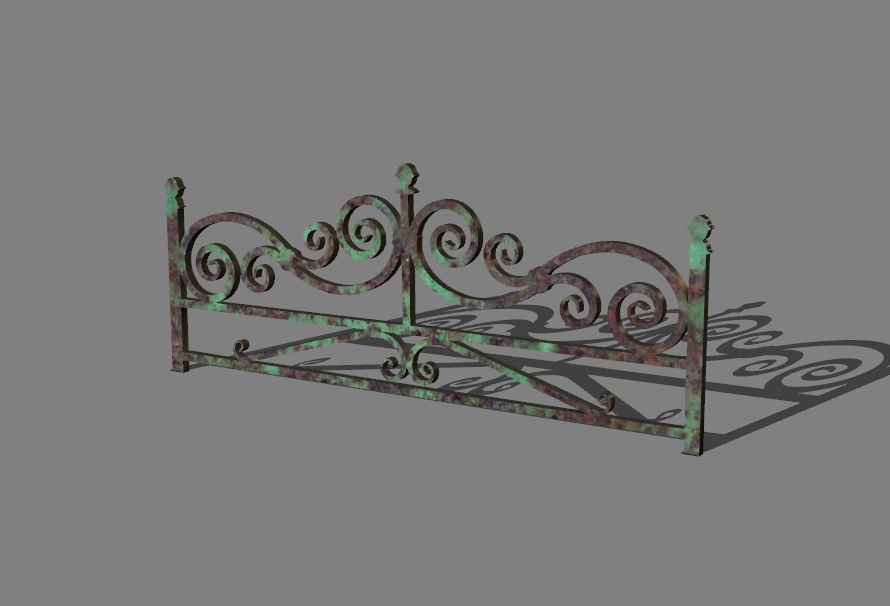 low carved fence 16