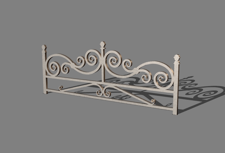 low carved fence 17