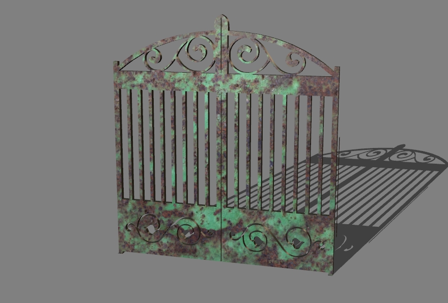 gate with a pattern 13