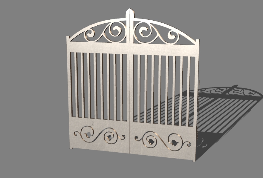 gate with a pattern 14