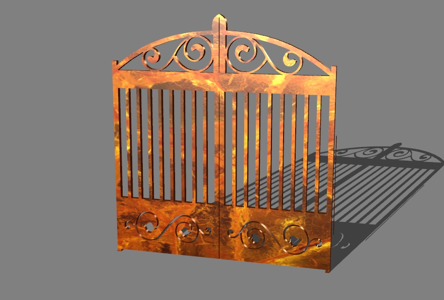 gate with a pattern 15