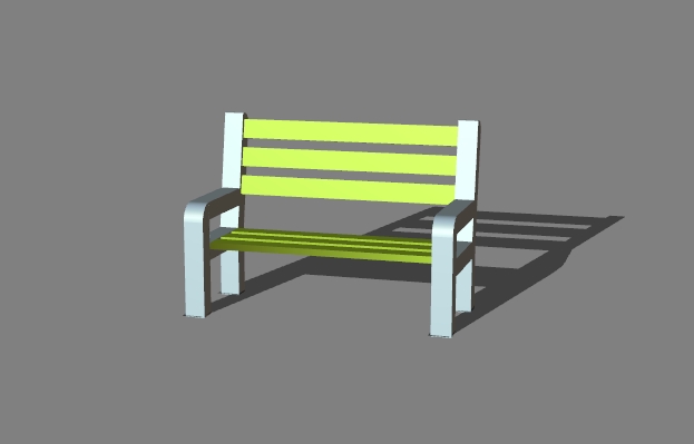 a street bench 2