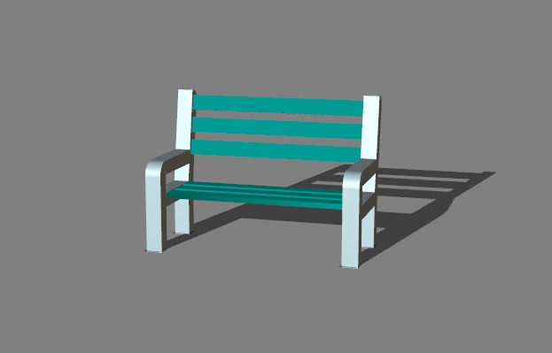 a street bench 11