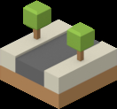 2D isometric city tile 45