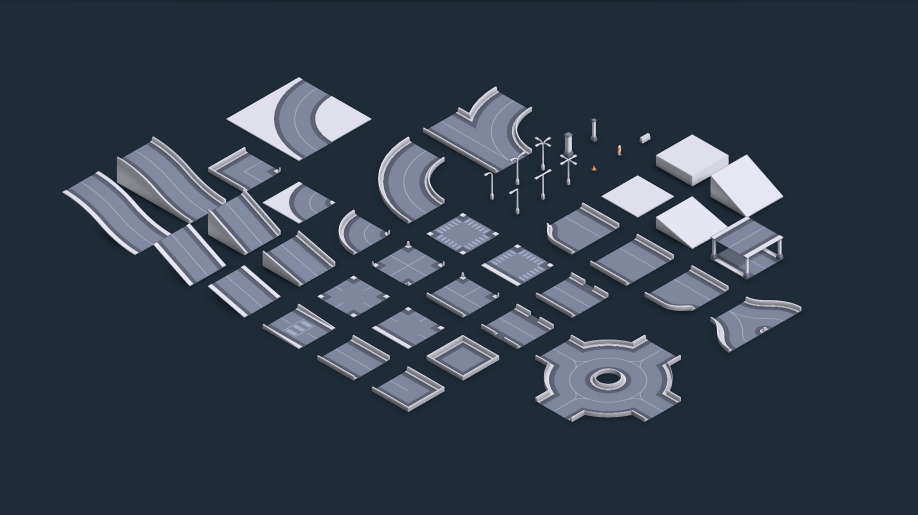 pack of tiles from Kenny - City Kit (Roads)