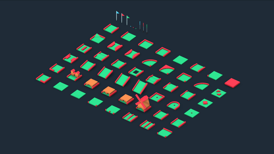 pack of tiles from Kenny - Minigolf Kit