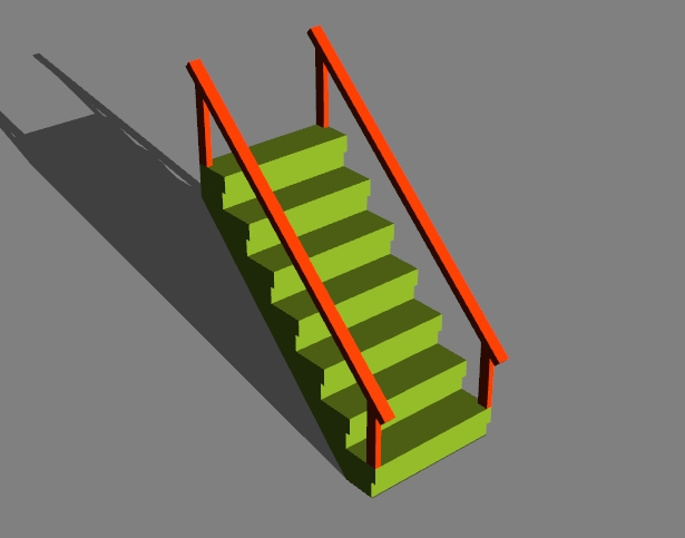 stairs with handrails 2