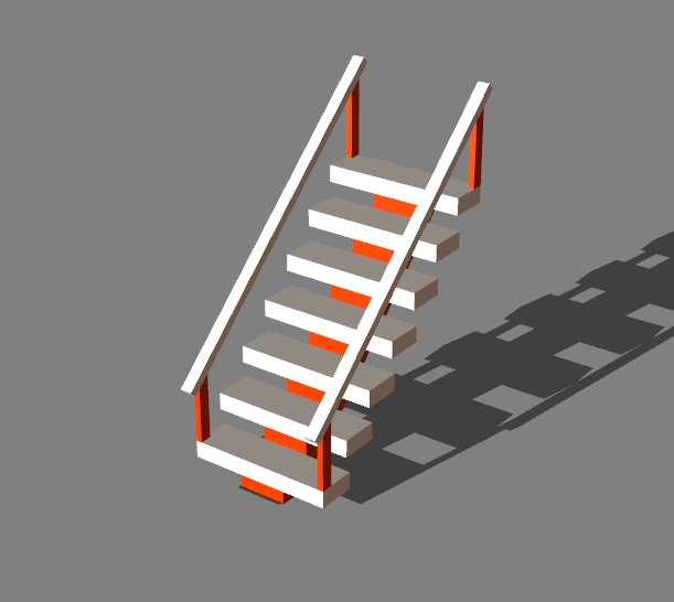 stairs with handrails v.2 - 1