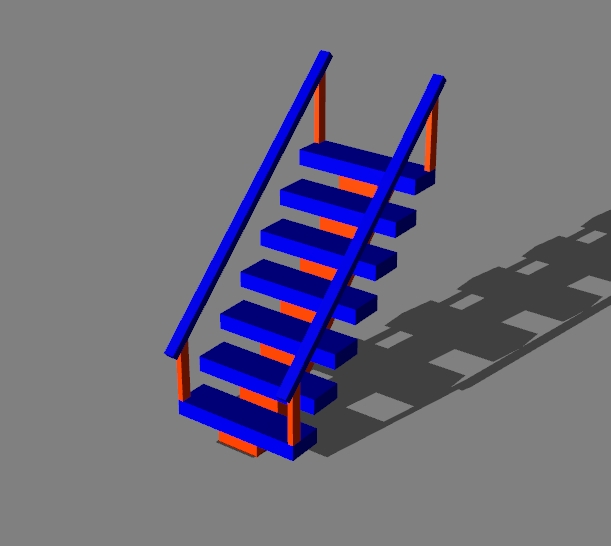 stairs with handrails v.2 - 8