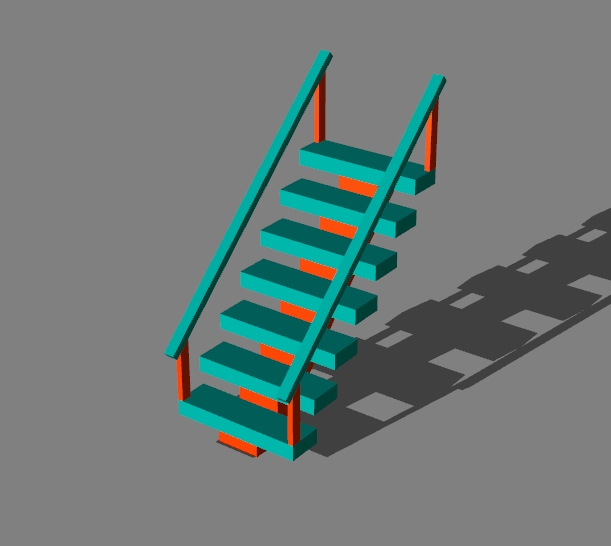 stairs with handrails v.2 - 11