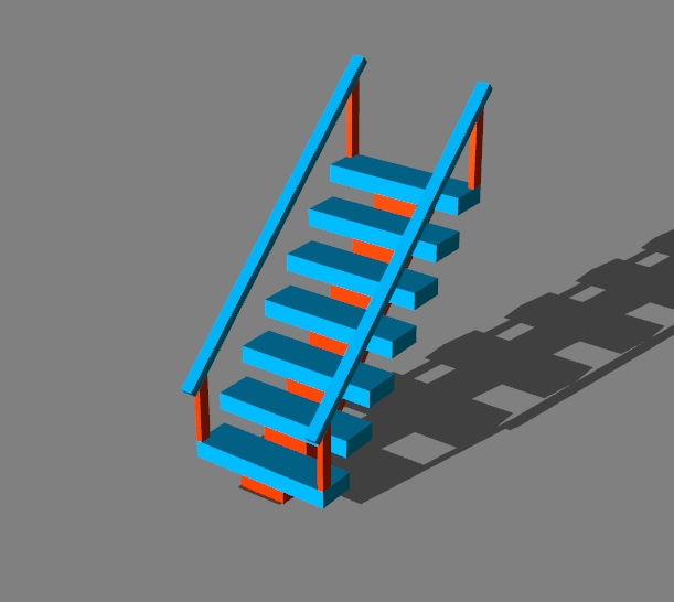 stairs with handrails v.2 - 12