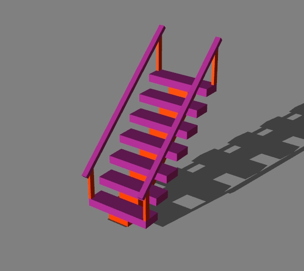 stairs with handrails v.2 - 13