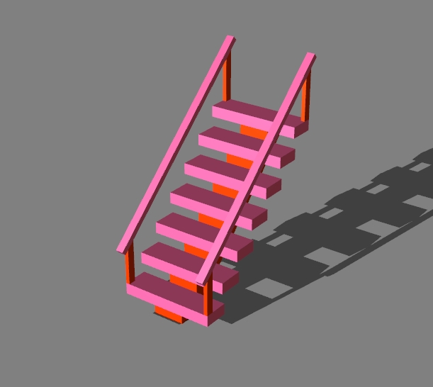 stairs with handrails v.2 - 18