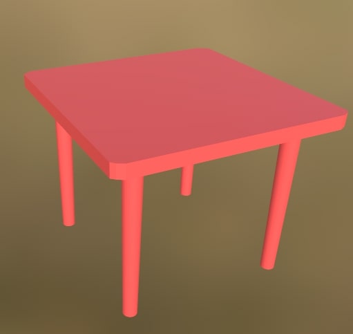 Plastic Table 1(red)