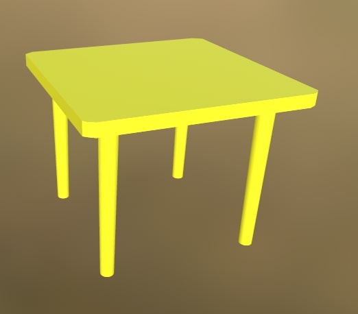 Plastic Table 1(Yellow)