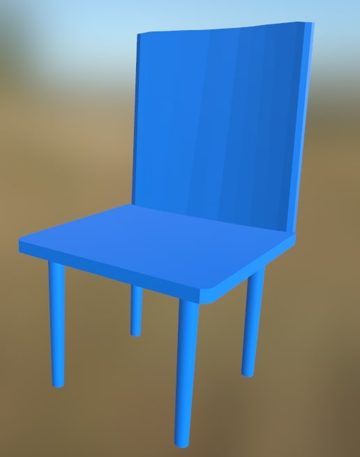 Plastic Chair 1 (Blue)