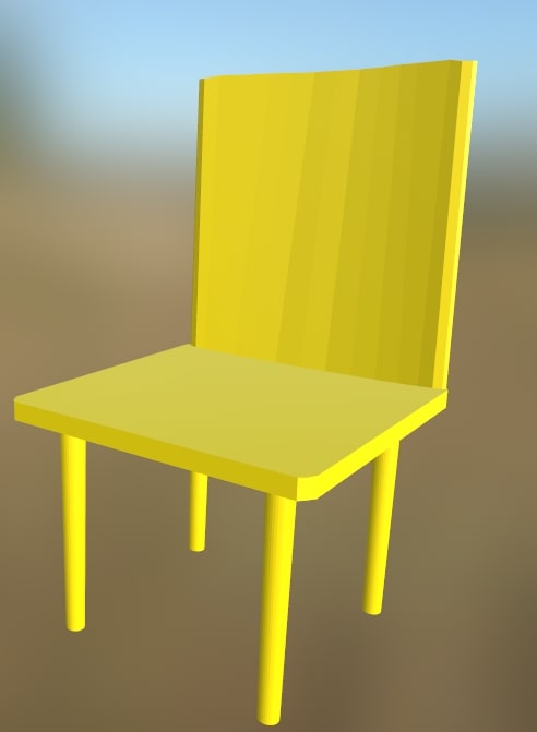 Plastic Chair 3 (Yellow)