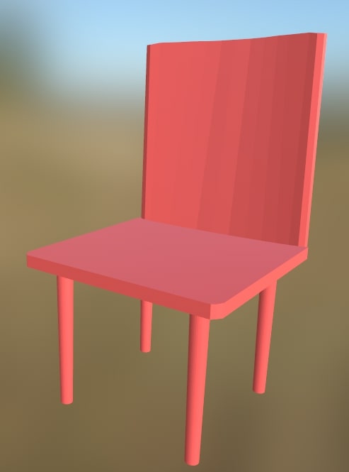 Plastic Chair 4 (Red)