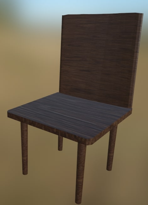 Wood Chair 2 (BlackWood)