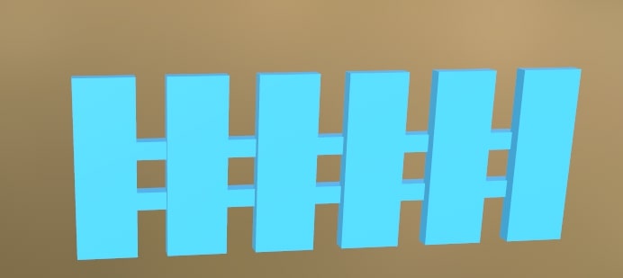 Plastic Fence 3 (blue)