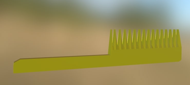 Plastic Comb 2 (Yellow)