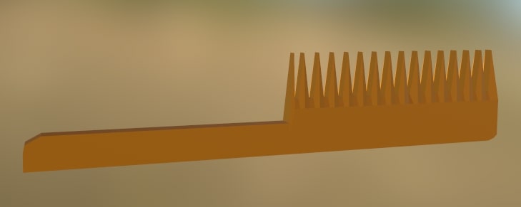 Plastic Comb 3(Orange)