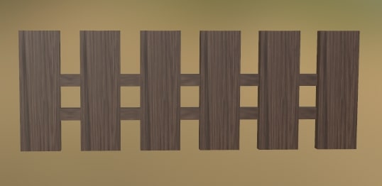 Wood Fence (v2) (Dark Wood)